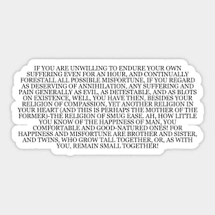 Friedrich Nietzsche  "The Gay Science" Book Quote Sticker